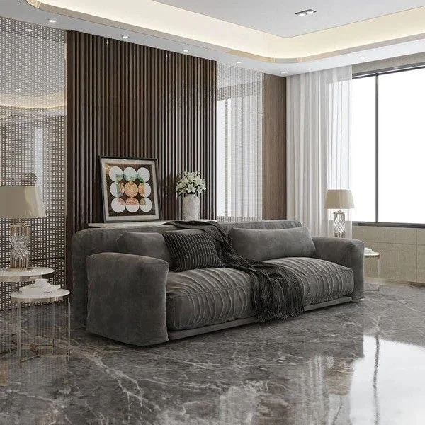 Compact 2-Seater Dark Grey Sofa