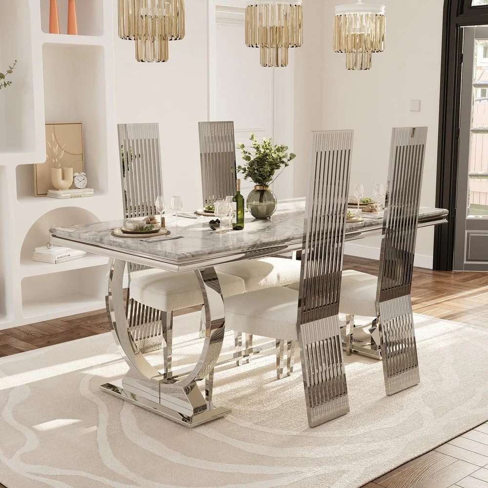 Modern Glam Dining Chair Set of 8