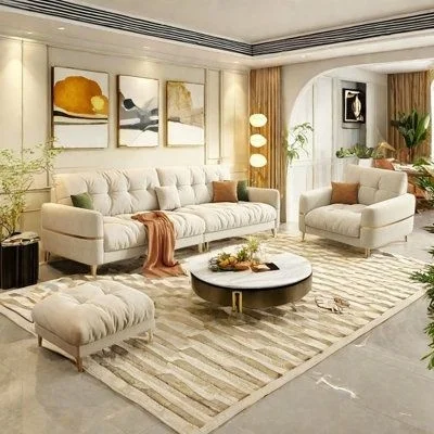 Simple Flannelette Sofa