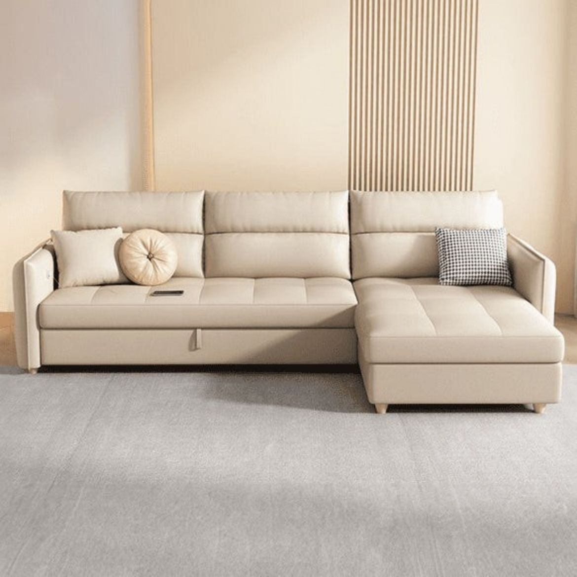 Picture of Customizable Sofa Cum Bed: Space-Saving Pull-Out with Integrated Storage