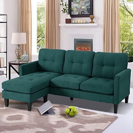 Picture of 3-Seater Convertible Sectional Couch | Reversible Chaise L-Shaped Sofa - A&OLS06