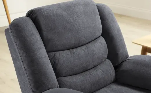Picture of Dark Grey Plush Recliner: Supportive & Durable Single chair - A&ORE03