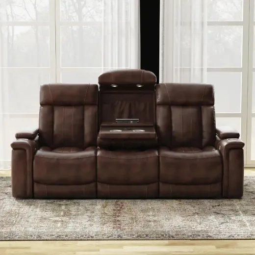 Picture of Fantom Brown Power Reclining Sofa 5 seater - A&ORE07