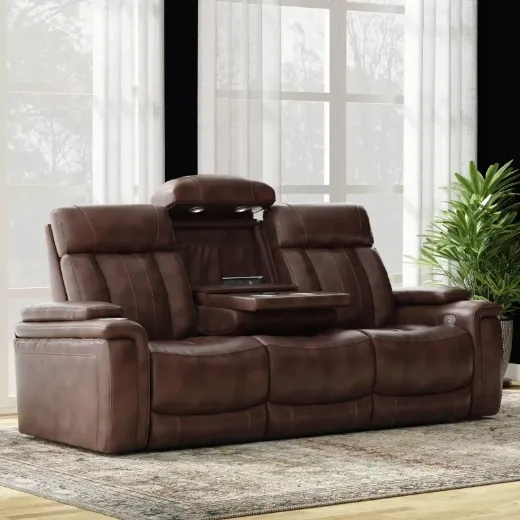 Picture of Fantom Brown Power Reclining Sofa 5 seater - A&ORE07