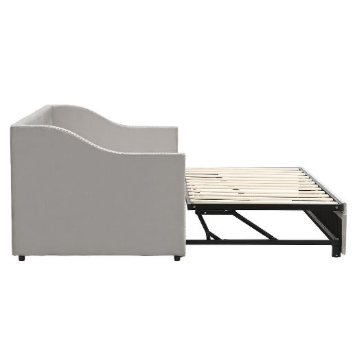 Picture of Velvet Tufted Daybed: Extendable Sofa Bed for Small Spaces & Guests