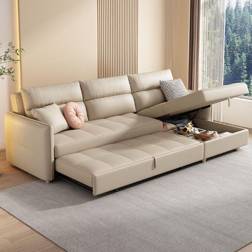Picture of Customizable Sofa Cum Bed: Space-Saving Pull-Out with Integrated Storage