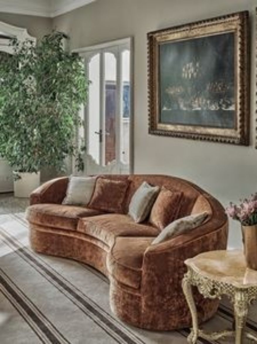 Picture of Sofa: Modern Fabric Sofa with Spacious Design (275x125x90 cm), Ideal for Contemporary Living Rooms and Grand Interiors