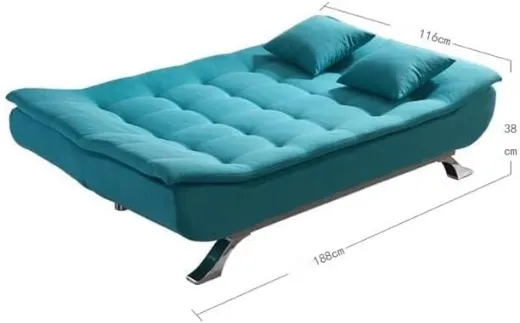 Picture of Fabric Multifunction Folding Foam Sofa Bed Set: Modern Beige, Space-Saving, Convertible Design with Engineered Wood Frame for Living Room Seating & Sleeping