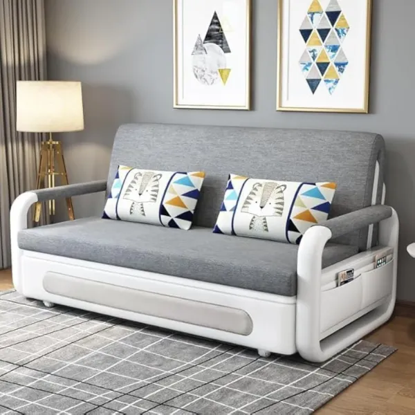 Show details for Organized Home Pull-Out Foldable Sofa Bed: Modern Grey, Double-Seat with Integrated Storage, Multi-Functional for Living Room & Bedroom (158cm Width) Picture of Organized Home Pull-Out Foldable Sofa Bed: Modern Grey, Double-Seat with Integrated Storage, Multi-Functional for Living Room & Bedroom (158cm Width)