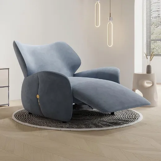 Picture of Modern Multifunctional Rocking Lounge Chair: 98cm High, Fabric Upholstery, Plush Cushions, Handrails, Mobile Design for Ultimate Comfort & Style - A&ORE09