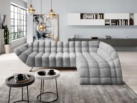 Picture of Corner Sofa: Modern, Ergonomic, Easy-Clean Fabric - A&OLS27