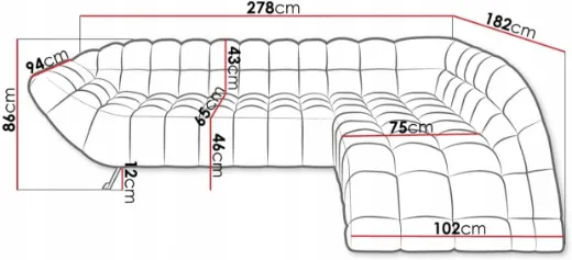 Picture of Corner Sofa: Modern, Ergonomic, Easy-Clean Fabric - A&OLS27