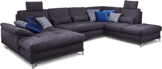 Picture of U-Shape Sectional Sofa: Modern, Adjustable, Free-Standing, Fabric Upholstery - A&OLS28