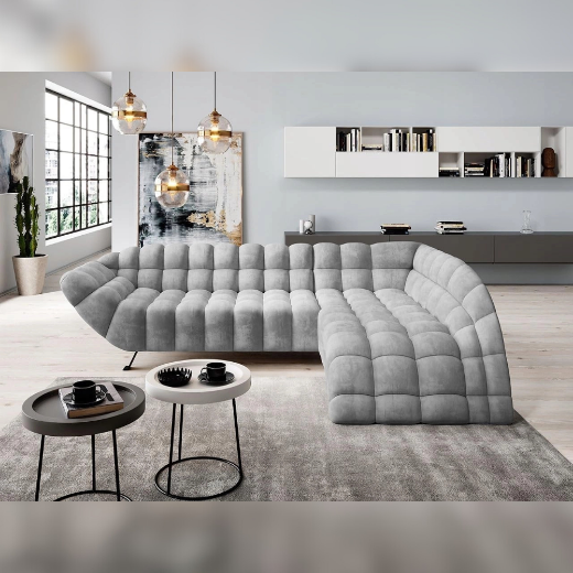 Picture of Corner Sofa: Modern, Ergonomic, Easy-Clean Fabric - A&OLS27