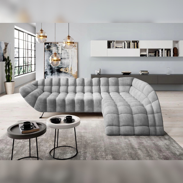 Show details for Corner Sofa: Modern, Ergonomic, Easy-Clean Fabric - A&OLS27 Picture of Corner Sofa: Modern, Ergonomic, Easy-Clean Fabric - A&OLS27