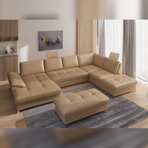 Picture of L-Shape 6 Seater Sectional Sofa Castiel:  Adjustable Depth, Optional Bed & Storage - A&OLS29