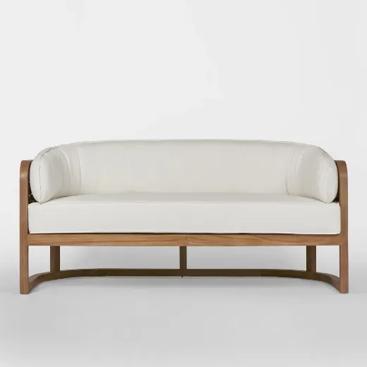 Picture of New Model Teak Wood Sofa Set - Weave Indoor/Outdoor Design (Kerala Style Inspiration)