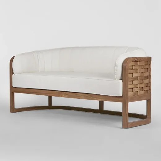Picture of New Model Teak Wood Sofa Set - Weave Indoor/Outdoor Design (Kerala Style Inspiration)