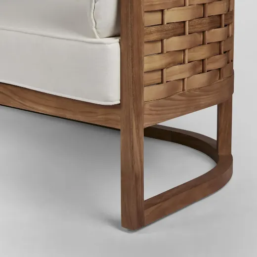 Picture of New Model Teak Wood Sofa Set - Weave Indoor/Outdoor Design (Kerala Style Inspiration)